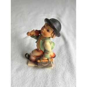 Goebel Hummel Merry Wanderer Figurine 7/0 W Germany Vintage Porcelain Boy 6 Inch